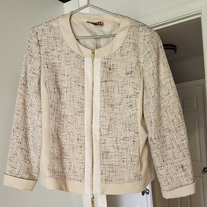 Elegant Cream Women's Jacket Jones New York